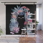 Popoki (Pastel Black Velvet) Wall Mural Gallery Image 1