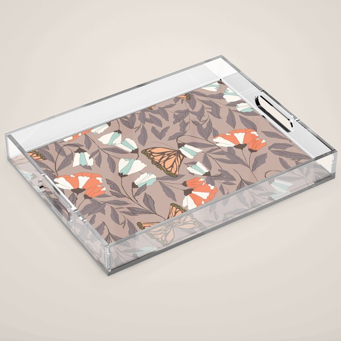 Monarch garden 004 Acrylic Tray Gallery Image 1