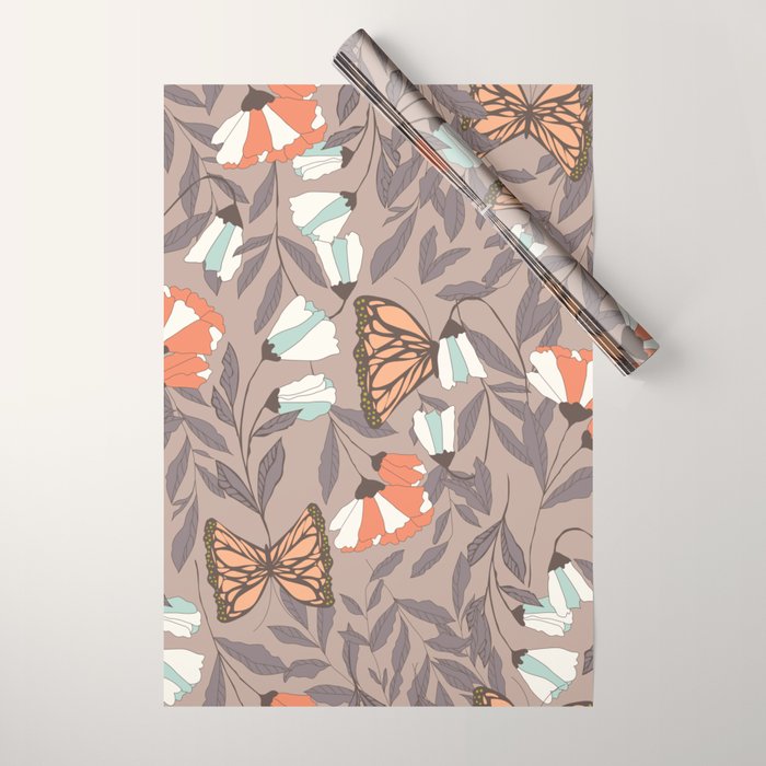 Monarch garden 004 Wrapping Paper Gallery Image 1