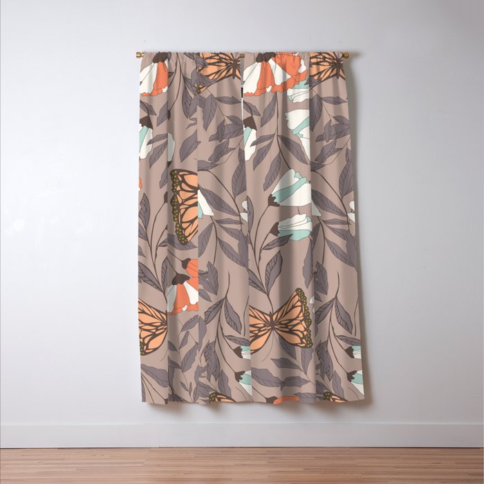 Monarch garden 004 Window Curtain Gallery Image 3