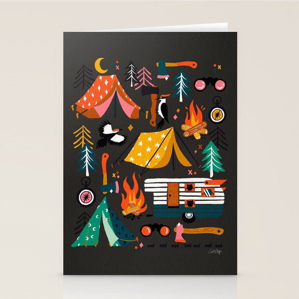Camping Kit - Charcoal Stationery Card Gallery Image 2