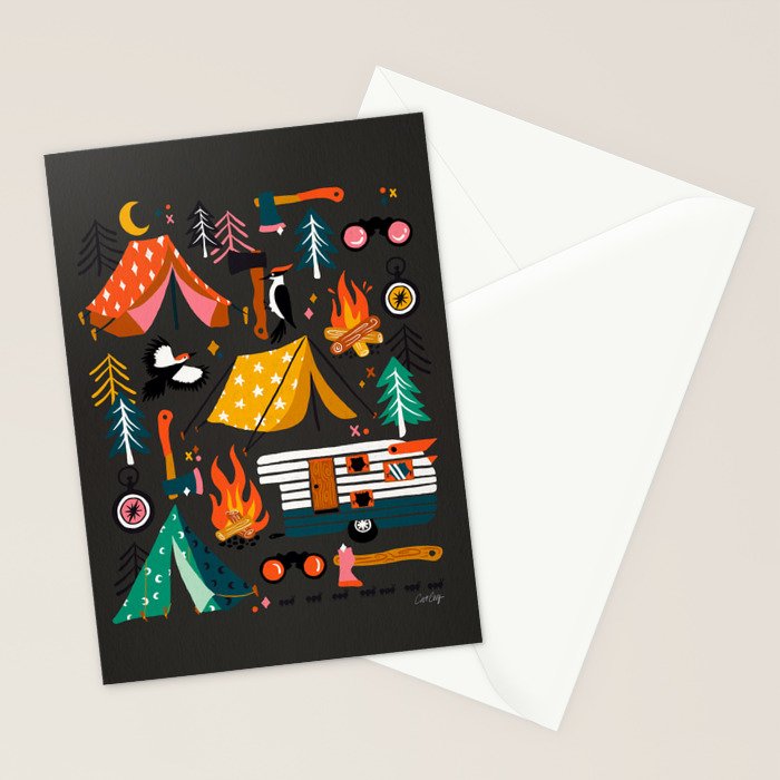 Camping Kit - Charcoal Stationery Card Gallery Image 2