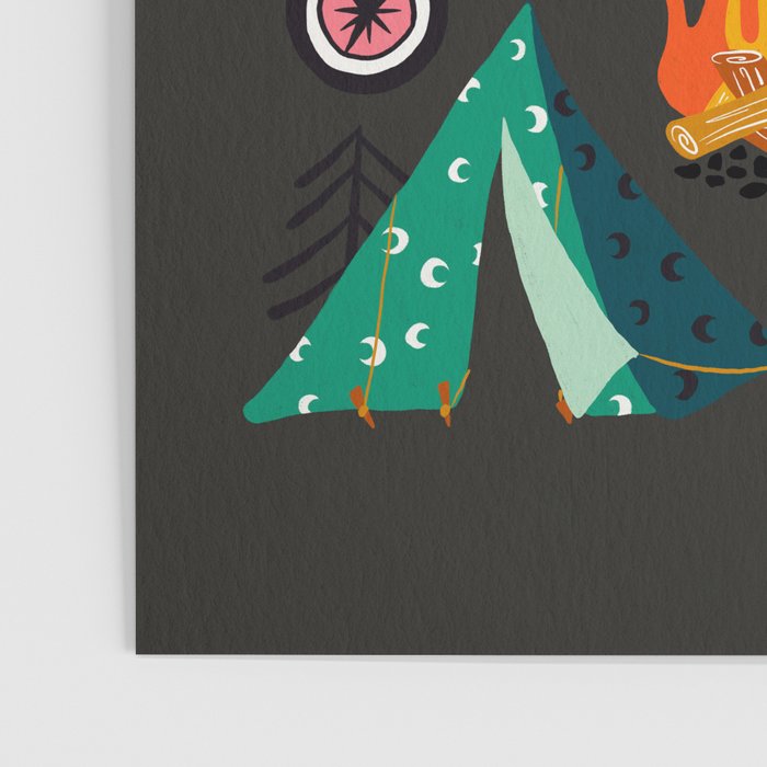 Camping Kit - Charcoal Poster Gallery Image 3