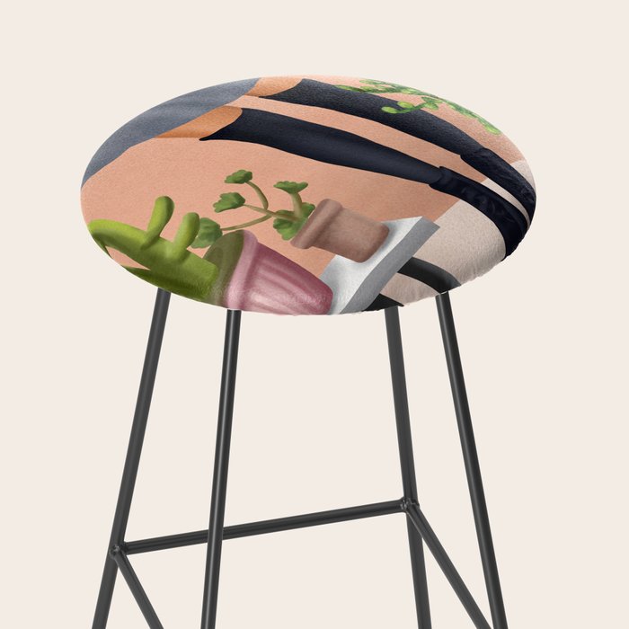 There is a house built out of stone Stool Gallery Image 2