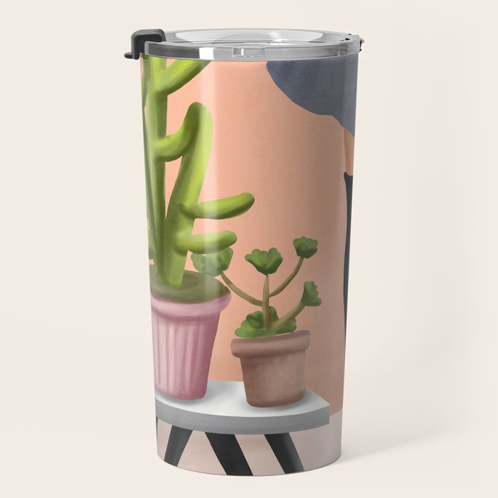 There is a house built out of stone Travel Mug Gallery Image 3