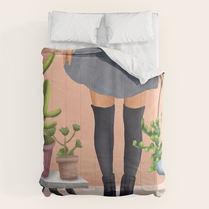 There is a house built out of stone Comforter Gallery Image 1