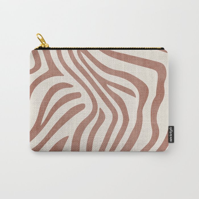 Terracotta Abstract Modern Pattern Artwork Carry All Pouch Gallery Image 1