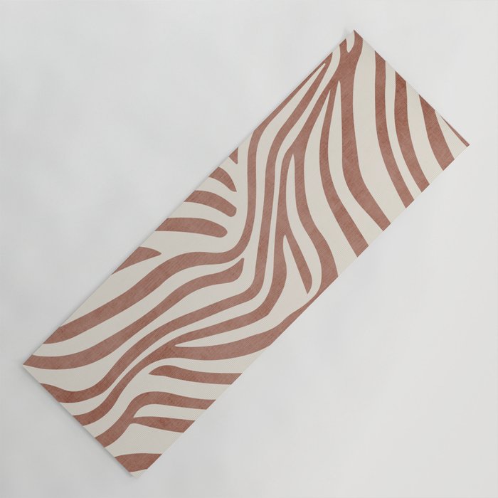 Terracotta Abstract Modern Pattern Artwork Yoga Mat Gallery Image 1