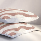 Terracotta Abstract Modern Pattern Artwork Pillow Sham Gallery Image 3