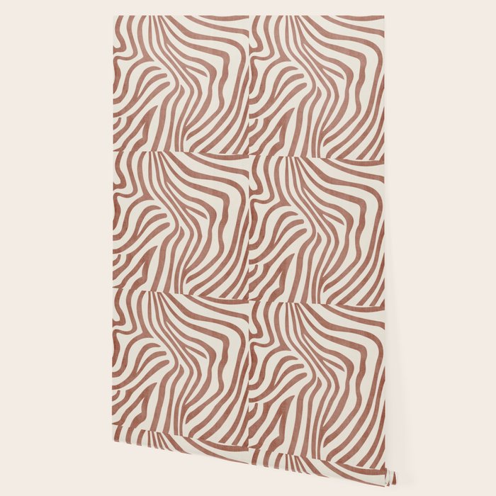 Terracotta Abstract Modern Pattern Artwork Wallpaper Gallery Image 2