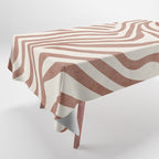 Terracotta Abstract Modern Pattern Artwork Tablecloth Gallery Image 1