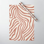 Terracotta Abstract Modern Pattern Artwork Wrapping Paper Gallery Image 1