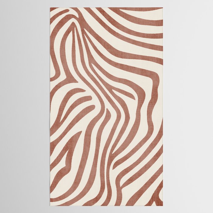 Terracotta Abstract Modern Pattern Artwork Tablecloth Gallery Image 2