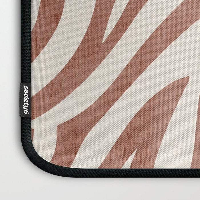 Terracotta Abstract Modern Pattern Artwork Laptop Sleeve Gallery Image 3