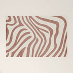 Terracotta Abstract Modern Pattern Artwork Welcome Mat Gallery Image 1
