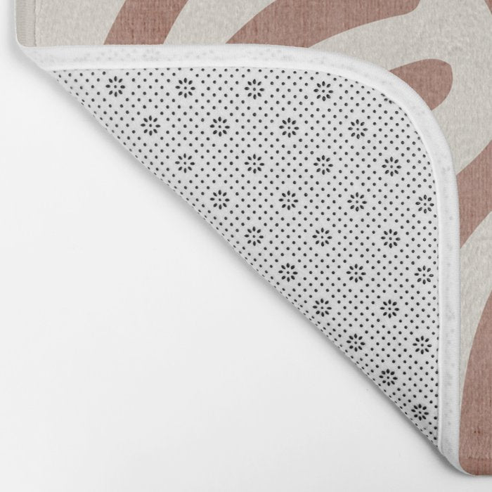 Terracotta Abstract Modern Pattern Artwork Bath Mat Gallery Image 2
