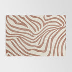 Terracotta Abstract Modern Pattern Artwork Rug Gallery Image 2