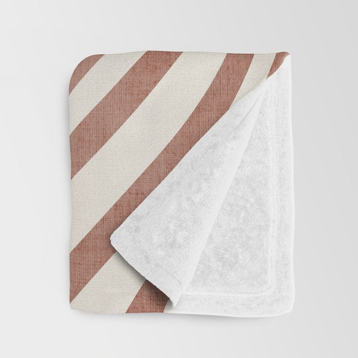 Terracotta Abstract Modern Pattern Artwork Throw Blanket Gallery Image 3