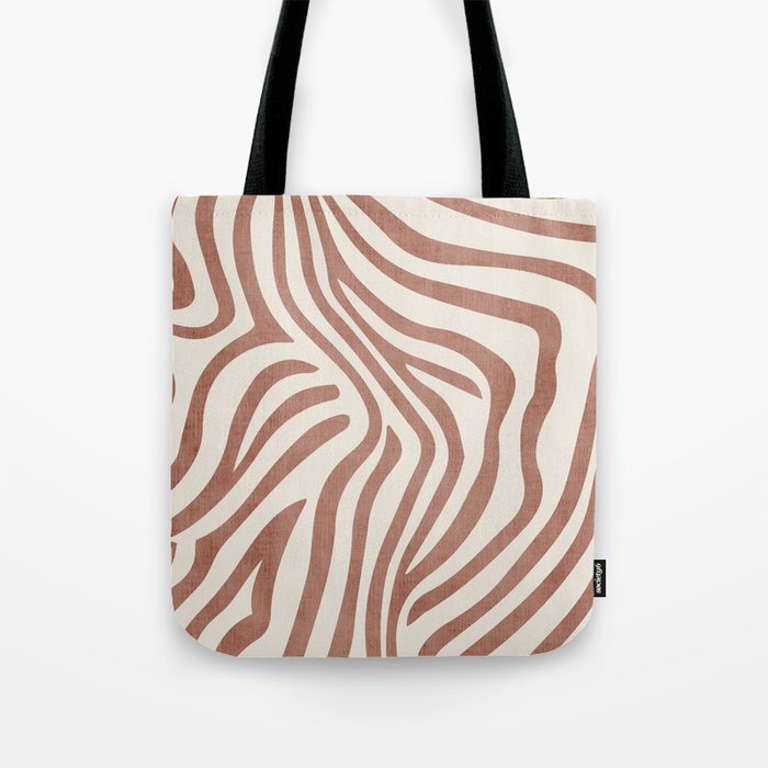Terracotta Abstract Modern Pattern Artwork Tote Bag Gallery Image 1
