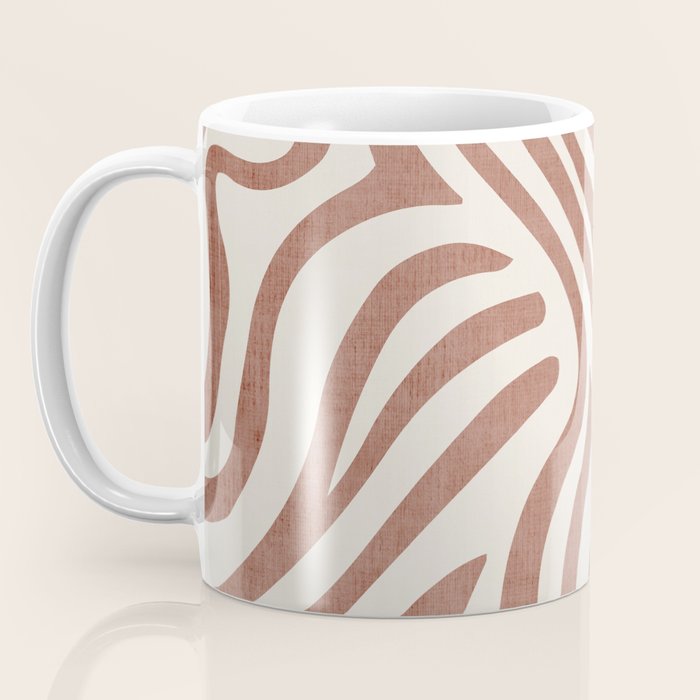 Terracotta Abstract Modern Pattern Artwork Coffee Mug Gallery Image 3