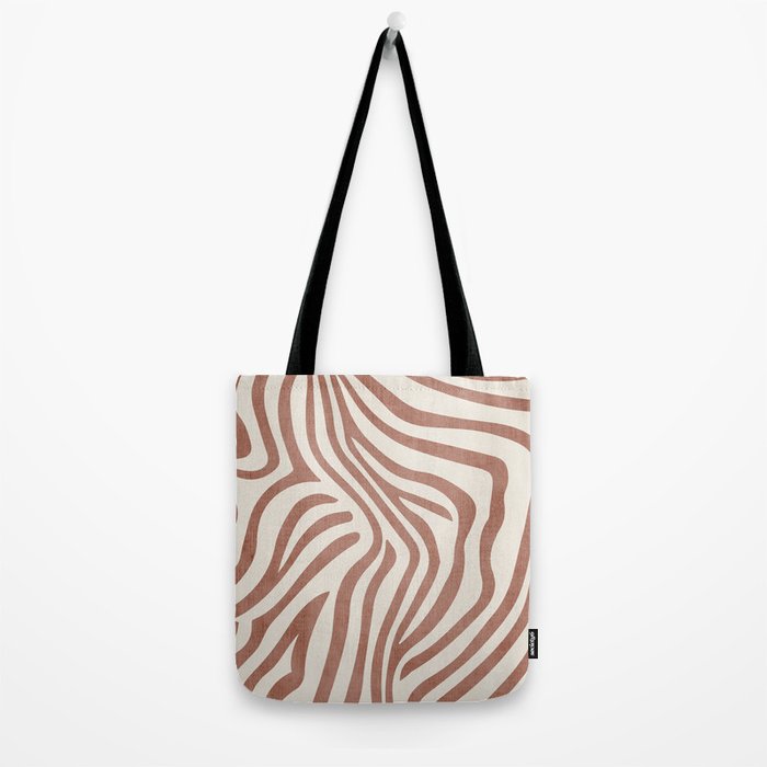 Terracotta Abstract Modern Pattern Artwork Tote Bag Gallery Image 2
