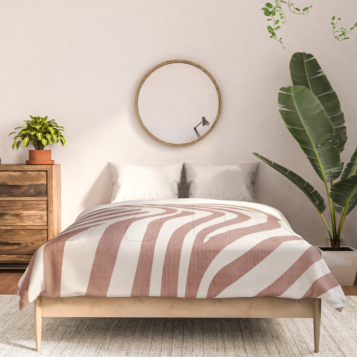 Terracotta Abstract Modern Pattern Artwork Comforter Gallery Image 3