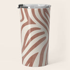 Terracotta Abstract Modern Pattern Artwork Travel Mug Gallery Image 3