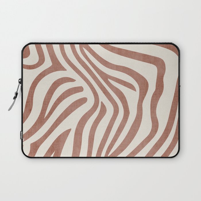 Terracotta Abstract Modern Pattern Artwork Laptop Sleeve Gallery Image 1
