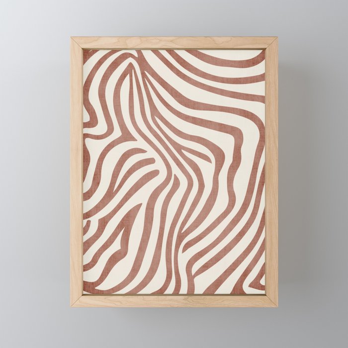 Terracotta Abstract Modern Pattern Artwork Mini Art Print Gallery Image 1