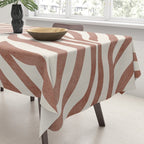 Terracotta Abstract Modern Pattern Artwork Tablecloth Gallery Image 3