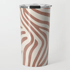 Terracotta Abstract Modern Pattern Artwork Travel Mug Gallery Image 1