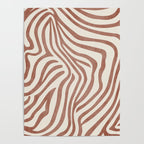 Terracotta Abstract Modern Pattern Artwork Poster Gallery Image 4