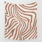 Terracotta Abstract Modern Pattern Artwork Wall Tapestry Gallery Image 4