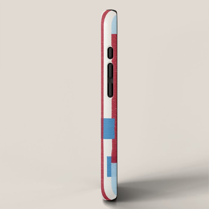 Playful Stripes and Blocks Geometric Pattern iPhone Case Gallery Image 2