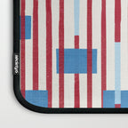 Playful Stripes and Blocks Geometric Pattern Laptop Sleeve Gallery Image 3