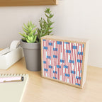 Playful Stripes and Blocks Geometric Pattern Mini Art Print Gallery Image 2