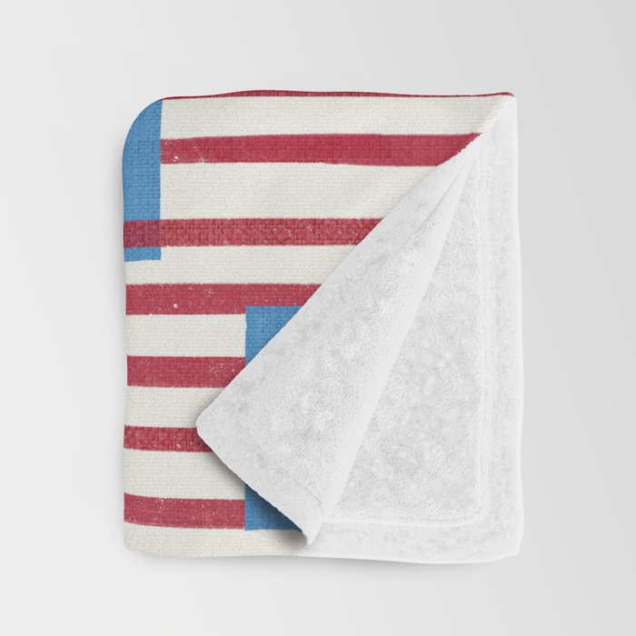 Playful Stripes and Blocks Geometric Pattern Throw Blanket Gallery Image 3