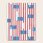 Playful Stripes and Blocks Geometric Pattern Notebook Gallery Image 4