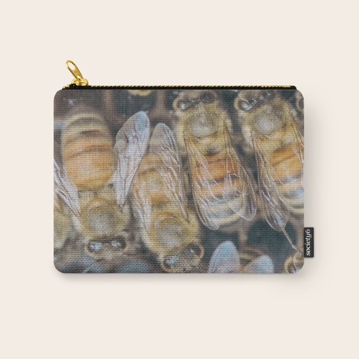 Honeybee Hive x environmental nature bee photograph Carry All Pouch Gallery Image 1