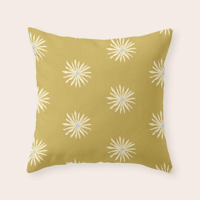 Retro Sun  Throw Pillow Gallery Image 1
