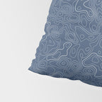 Blue Topographical Map Pillow Sham Gallery Image 4