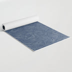 Blue Topographical Map Yoga Mat Gallery Image 2