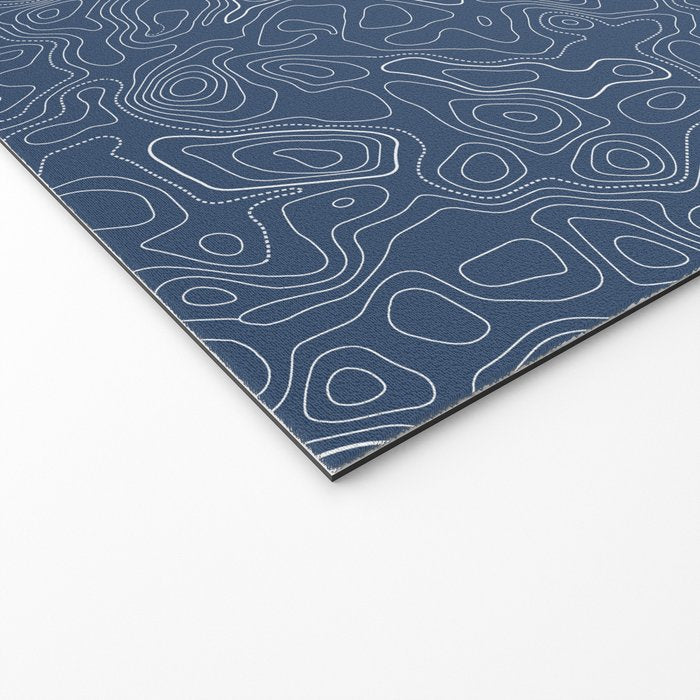 Blue Topographical Map Welcome Mat Gallery Image 2