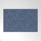 Blue Topographical Map Welcome Mat Gallery Image 1