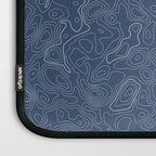 Blue Topographical Map Laptop Sleeve Gallery Image 3