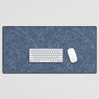 Blue Topographical Map Desk Mat Gallery Image 1