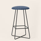 Blue Topographical Map Stool Gallery Image 1