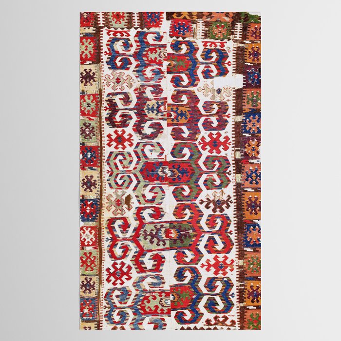 Saçikara Antique Tribal Turkish Kilim Tablecloth Gallery Image 2
