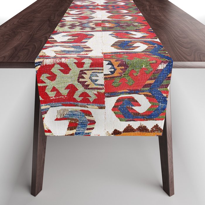 Saçikara Antique Tribal Turkish Kilim Table Runner Gallery Image 1