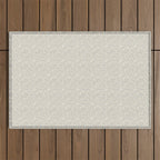 Diagonal Trailing Ditsy Floral - Cream Blue Outdoor Rug Gallery Image 1
